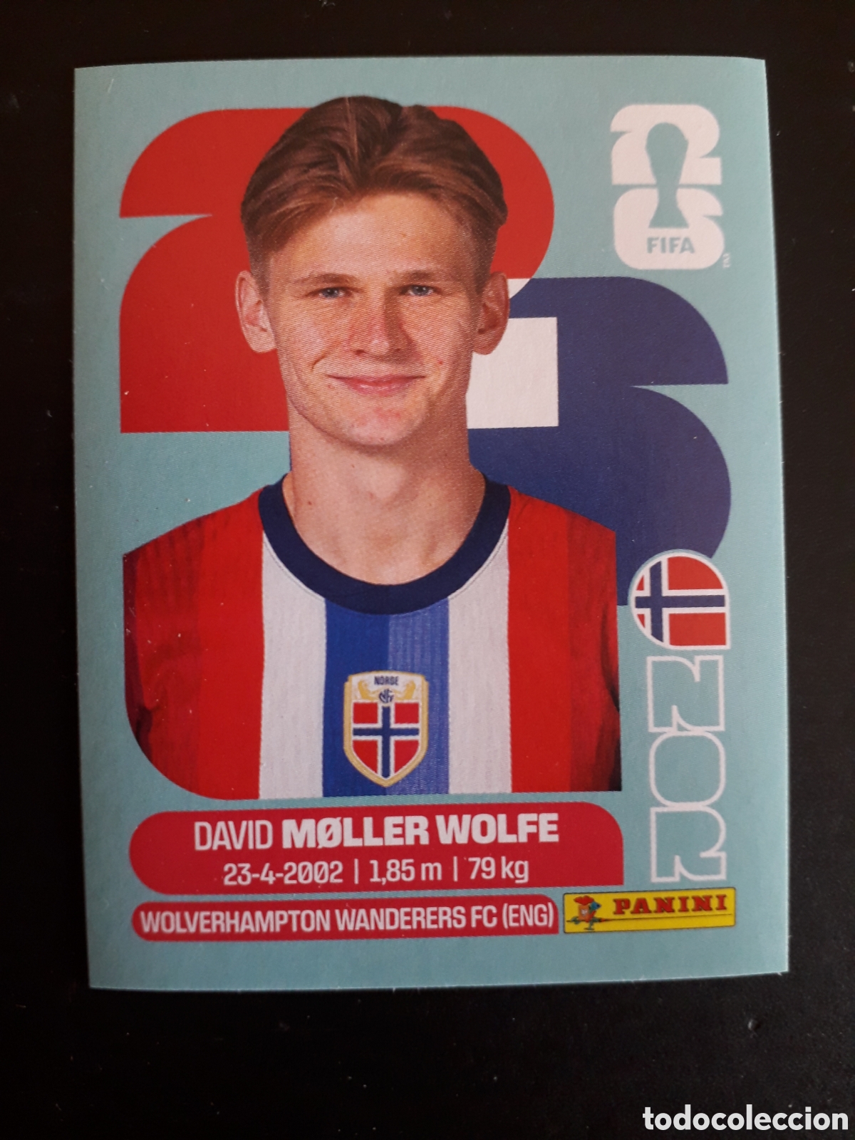Cromos de f&uacute;tbol: M&Oslash;LLER WOLFE NORUEGA NOR 7 MUNDIAL F&Uacute;TBOL 2026 FIFA WORLD CUP PANINI SIN PEGAR PEDIDO M&Iacute;NIMO 3&euro;