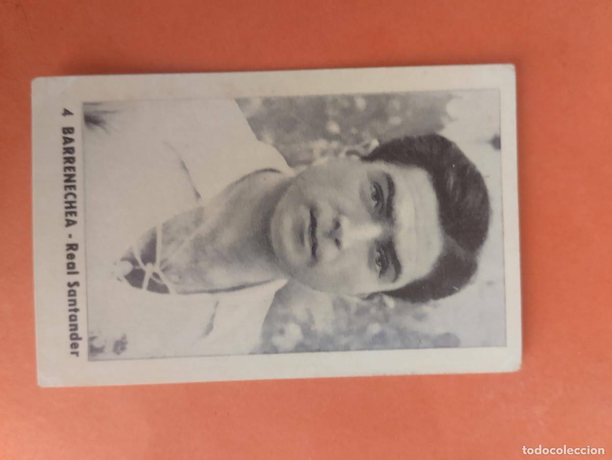 Cromos de f&uacute;tbol: CROMO FUTBOL. N&ordm;4 BARRENECHEA REAL SANTANDER. EDITORIAL RUIZ ROMERO. 1952-1953. 52-53. sin pegar..