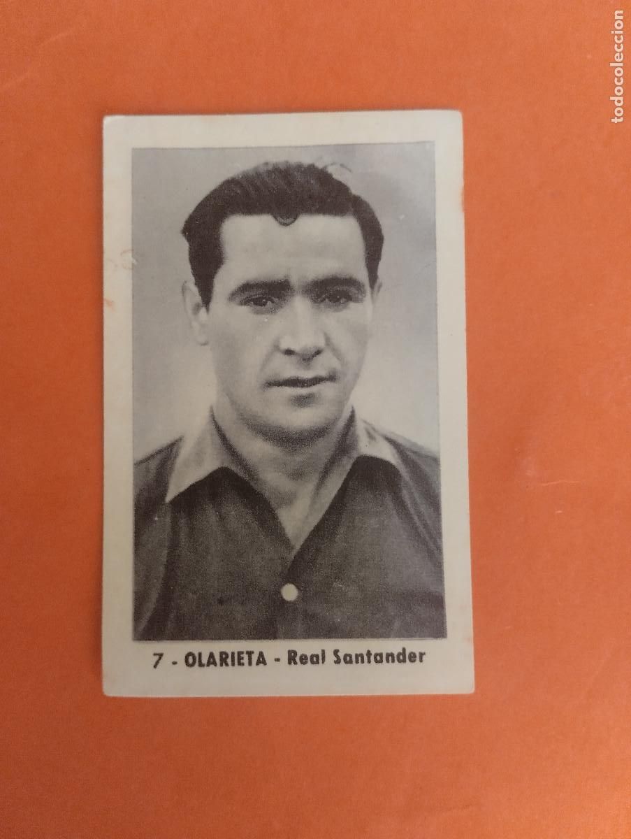 Cartes &agrave; collectionner de Football: CROMO FUTBOL. N&ordm;7 OLARIETA REAL SANTANDER. EDITORIAL RUIZ ROMERO. 1952-1953. 52-53. sin pegar..