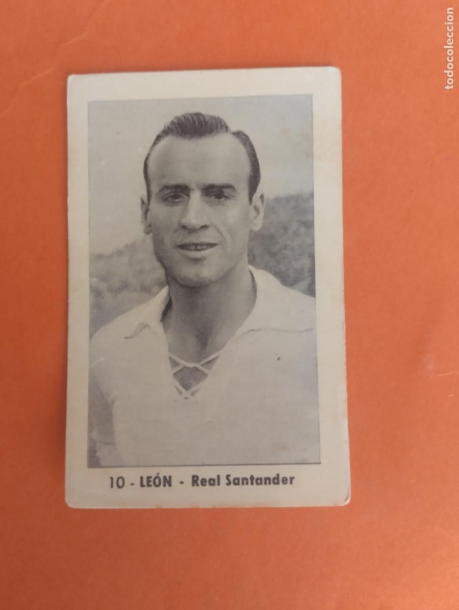 Cartes &agrave; collectionner de Football: CROMO FUTBOL. N&ordm;10 LEON REAL SANTANDER. EDITORIAL RUIZ ROMERO. 1952-1953. 52-53. sin pegar..