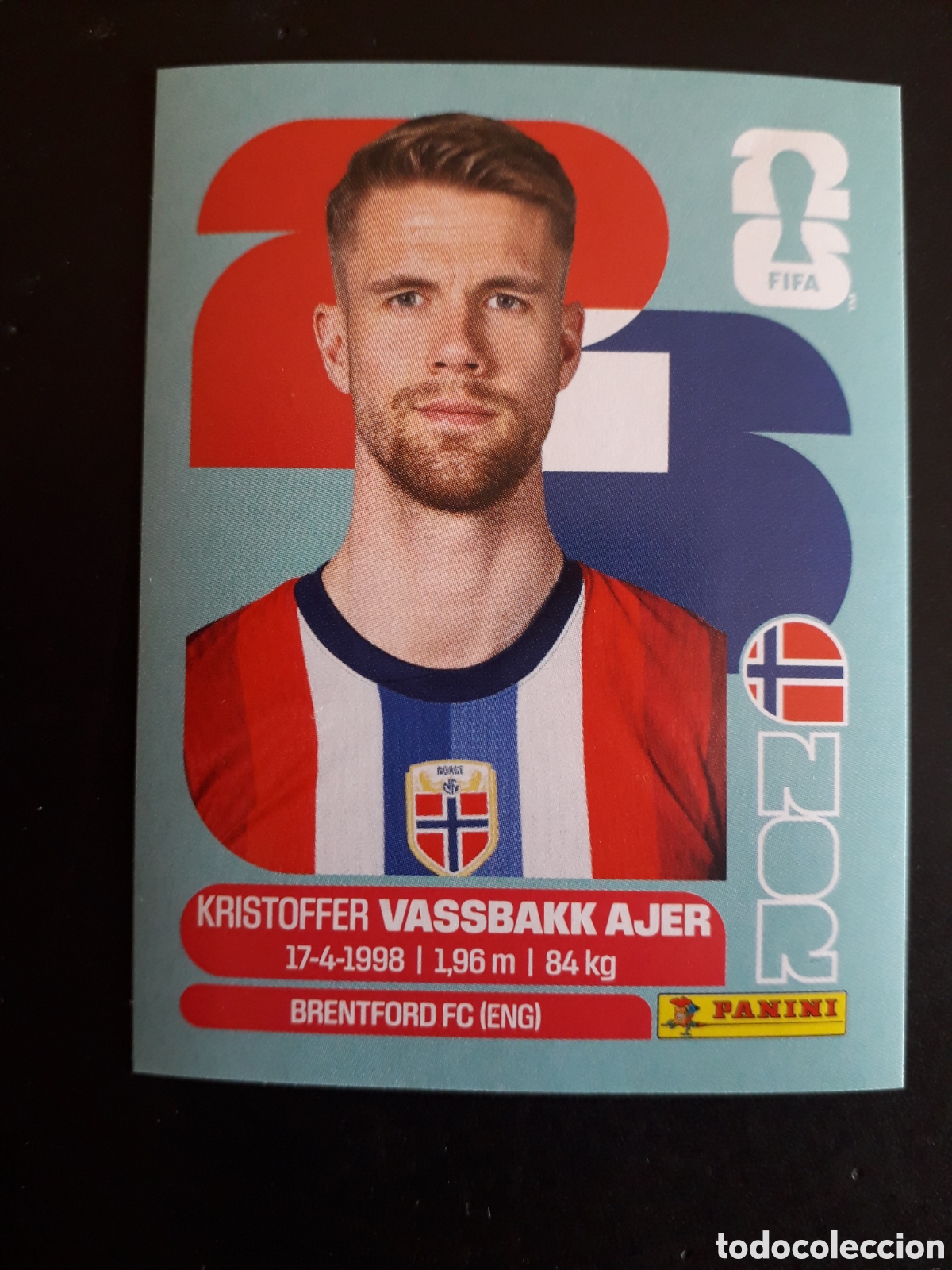 Cartes &agrave; collectionner de Football: VASSBAKK AJER NORUEGA NOR 5 MUNDIAL F&Uacute;TBOL 2026 FIFA WORLD CUP PANINI SIN PEGAR PEDIDO M&Iacute;NIMO 3&euro;