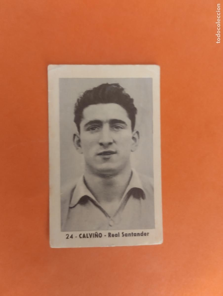 Cromos de Futebol: CROMO FUTBOL. N&ordm;24 CALVI&Ntilde;O REAL SANTANDER. EDITORIAL RUIZ ROMERO. 1952-1953. 52-53. sin pegar..
