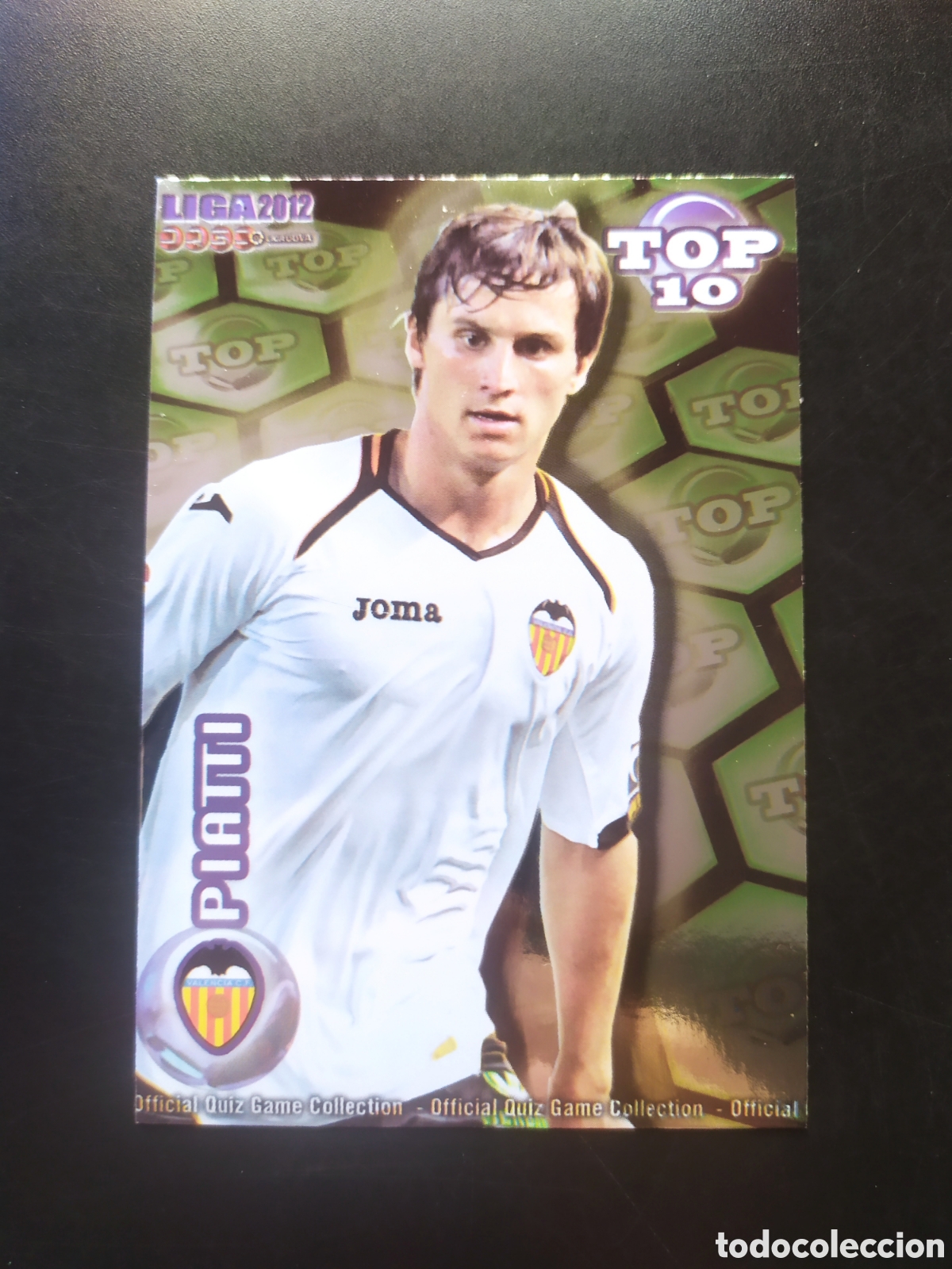 Fu&szlig;ball-Sticker: Mundicromo fichas Liga 2011 2012 11 12 Piatti top brillo verde n&deg; 615 Valencia