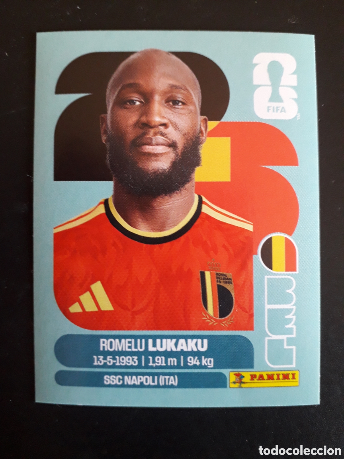 Fu&szlig;ball-Sticker: LUKAKU B&Eacute;LGICA BEL 20 MUNDIAL F&Uacute;TBOL 2026 FIFA WORLD CUP PANINI SIN PEGAR PEDIDO M&Iacute;NIMO 3&euro;.
