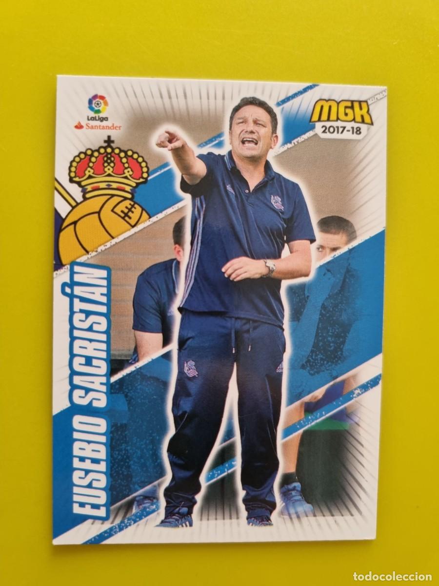 Fu&szlig;ball-Sticker: CROMO FUTBOL MEGACRACKS 455 EUSEBIO SACRISTAN ENTRENADOR REAL SOCIEDAD 17 18 2017 2018 AR1026