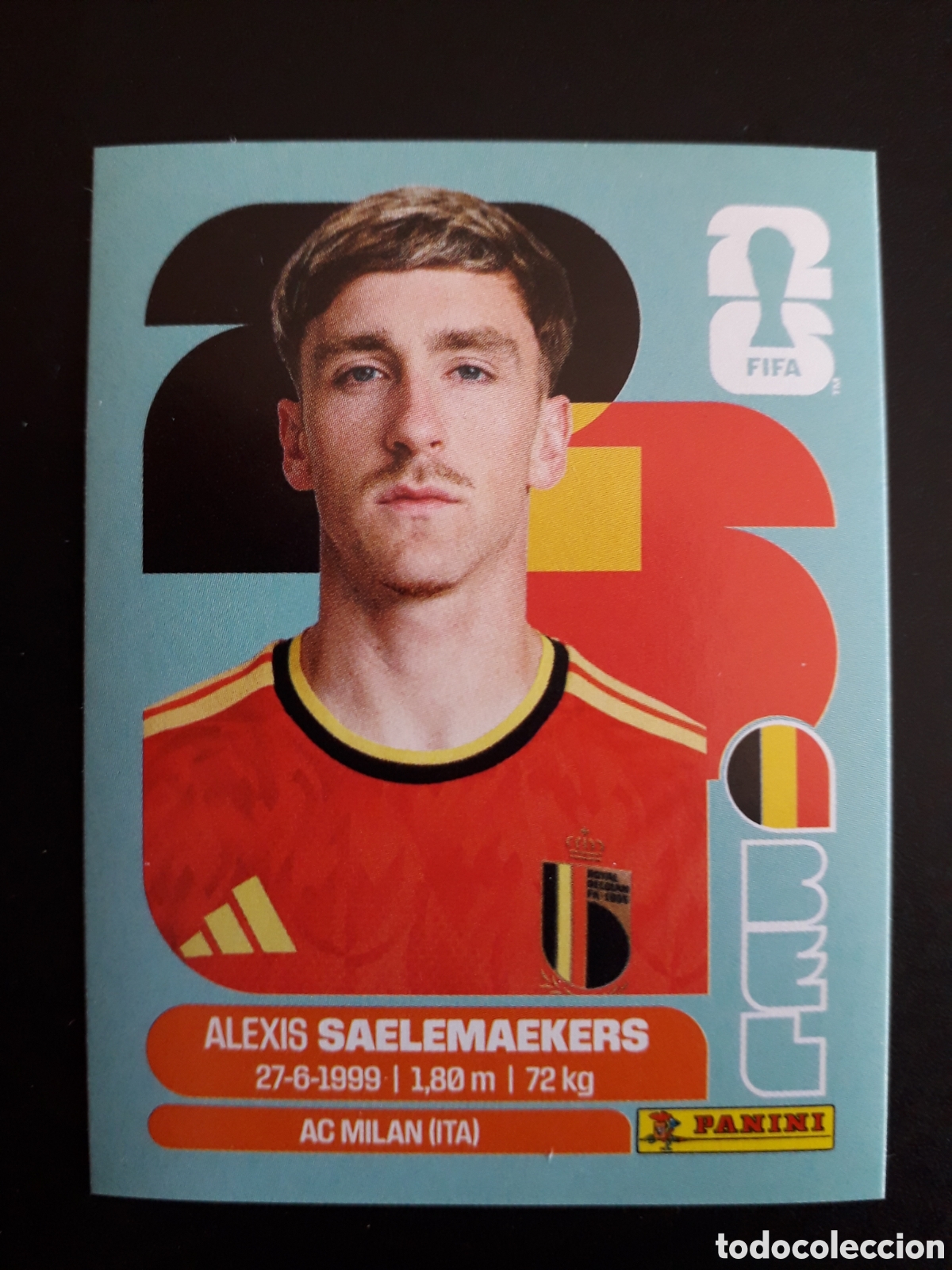 Fu&szlig;ball-Sticker: SAELEMAEKERS B&Eacute;LGICA BEL 12 MUNDIAL F&Uacute;TBOL 2026 FIFA WORLD CUP PANINI SIN PEGAR PEDIDO M&Iacute;NIMO 3&euro;.