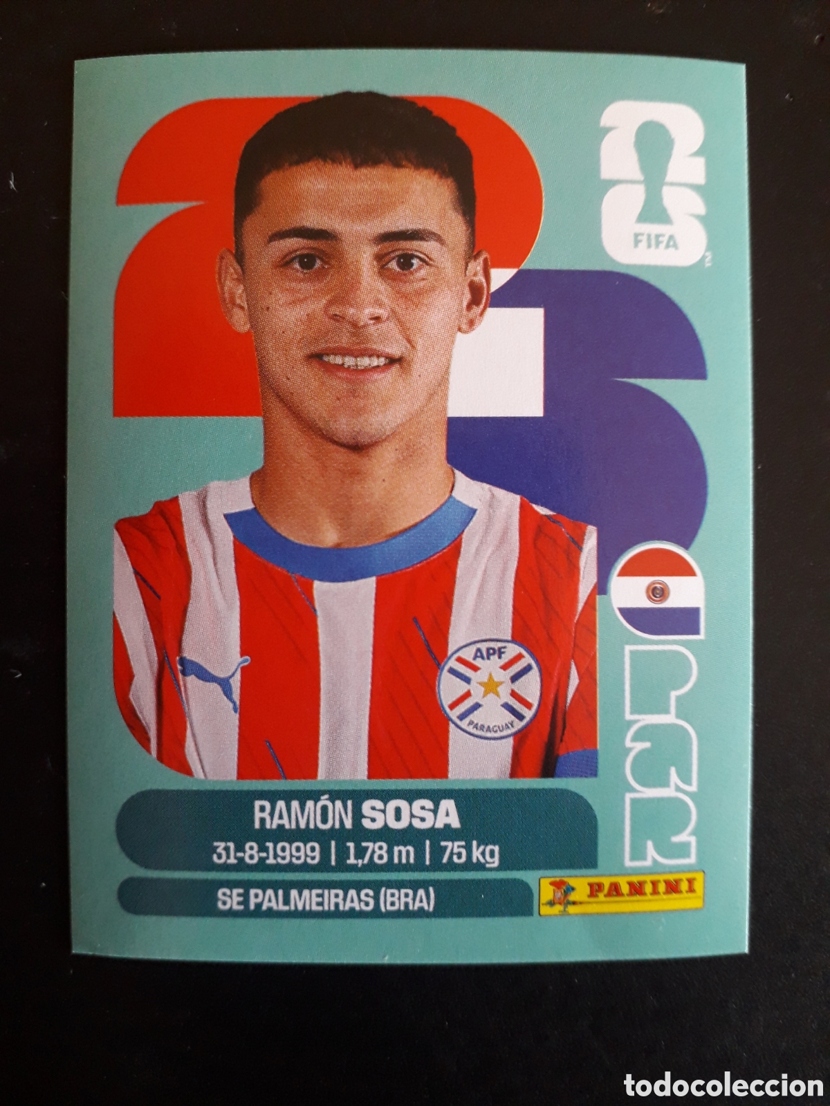 Fu&szlig;ball-Sticker: SOSA PARAGUAY PAR 18 MUNDIAL F&Uacute;TBOL 2026 FIFA WORLD CUP PANINI SIN PEGAR PEDIDO M&Iacute;NIMO 3&euro;.