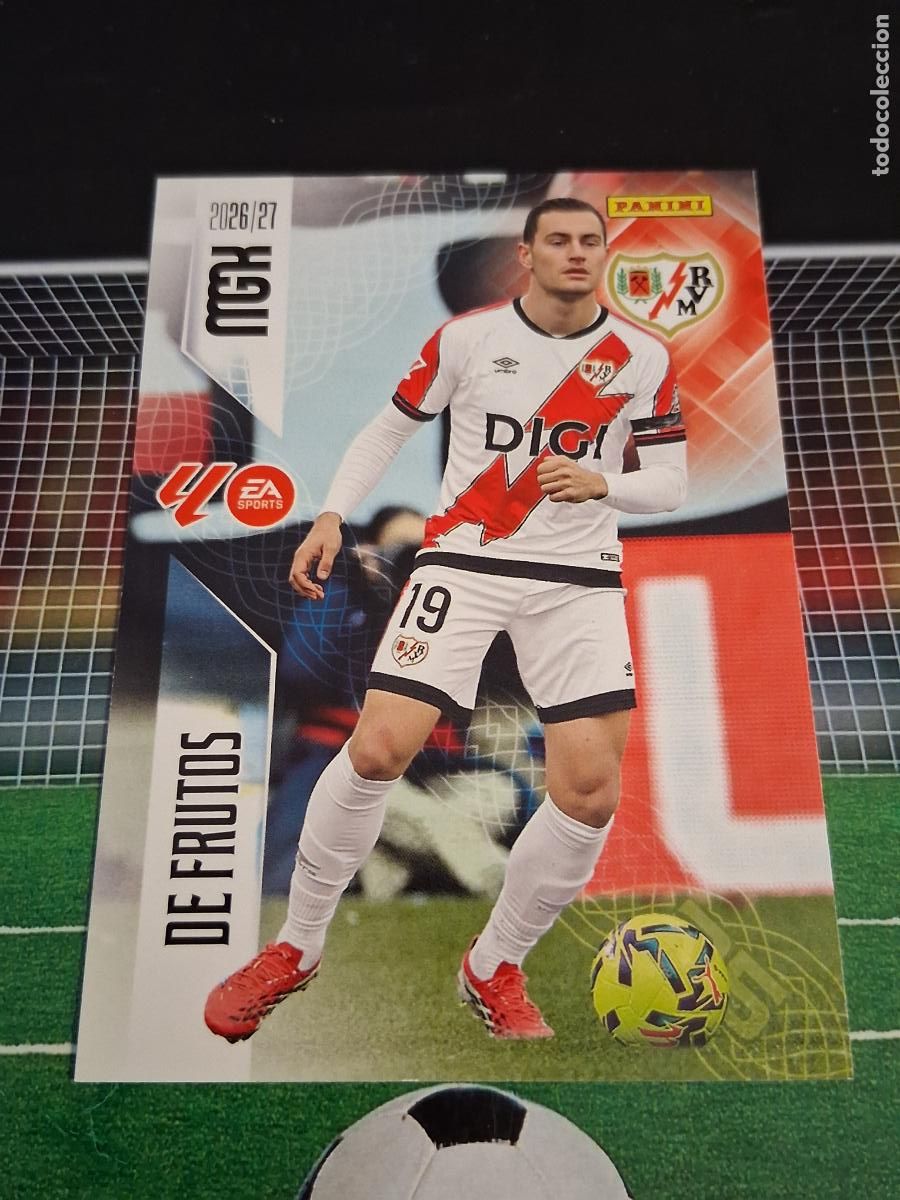 Cromos de f&uacute;tbol: 304 DE FRUTOS RAYO VALLECANO CROMOS MEGACRACKS MGK LIGA FUTBOL PANINI 2026 2027 26 27