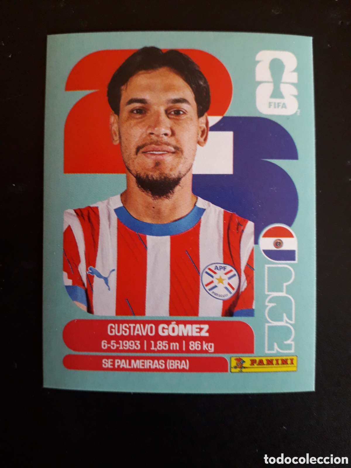 Cromos de f&uacute;tbol: GUSTAVO G&Oacute;MEZ PARAGUAY PAR 4 MUNDIAL F&Uacute;TBOL 2026 FIFA WORLD CUP PANINI SIN PEGAR PEDIDO M&Iacute;NIMO 3&euro;