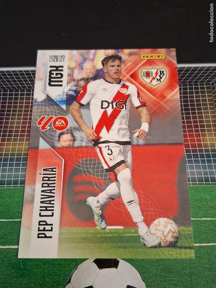 Cromos de f&uacute;tbol: 297 PEP CHAVARRIA RAYO VALLECANO CROMOS MEGACRACKS MGK LIGA FUTBOL PANINI 2026 2027 26 27