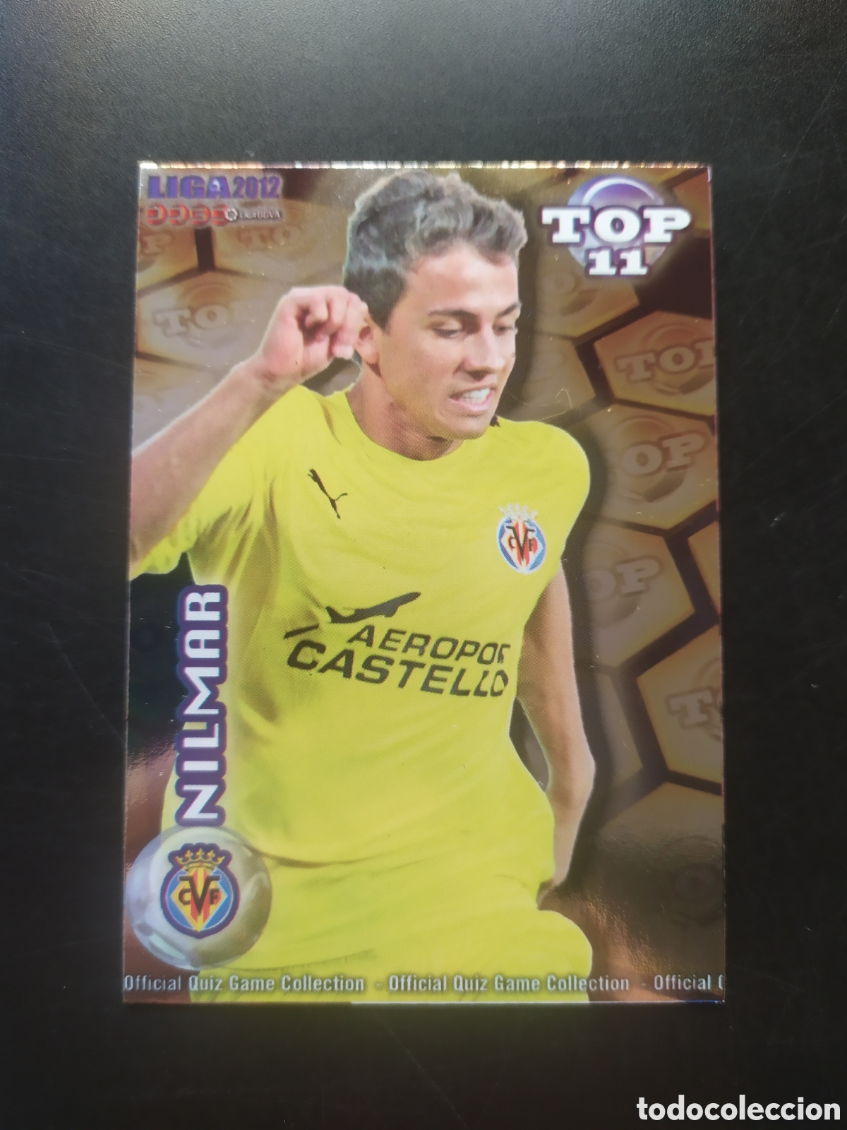 Cromos de f&uacute;tbol: Mundicromo fichas Liga 2011 2012 11 12 Nilmar top brillo dorado n&deg; 632 Villarreal