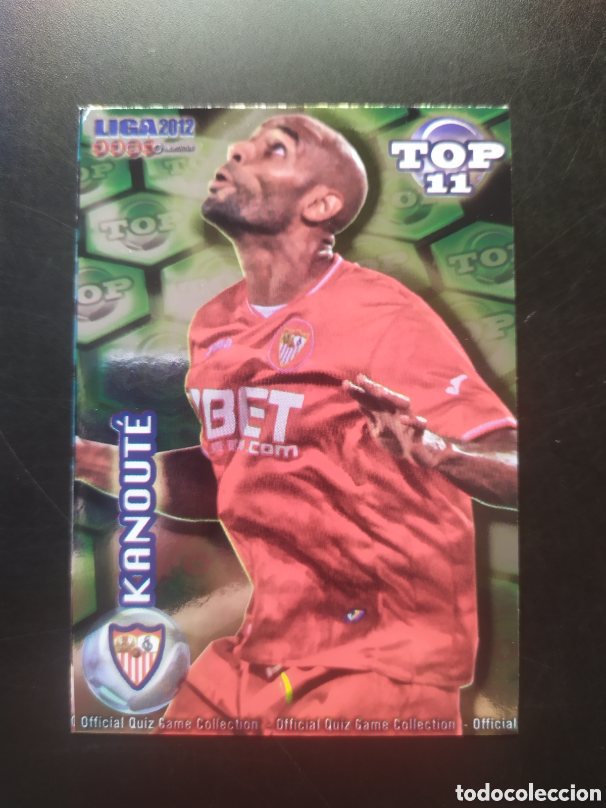 Cromos de f&uacute;tbol: Mundicromo fichas Liga 2011 2012 11 12 Kanoute top brillo verde n&deg; 635 Sevilla
