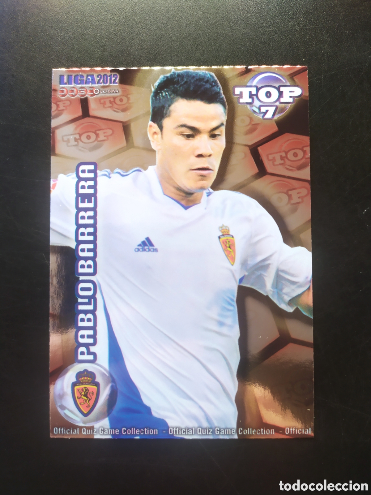 Cromos de f&uacute;tbol: Mundicromo fichas Liga 2011 2012 11 12 Barrera top brillo rojo n&deg; 602 Real Zaragoza