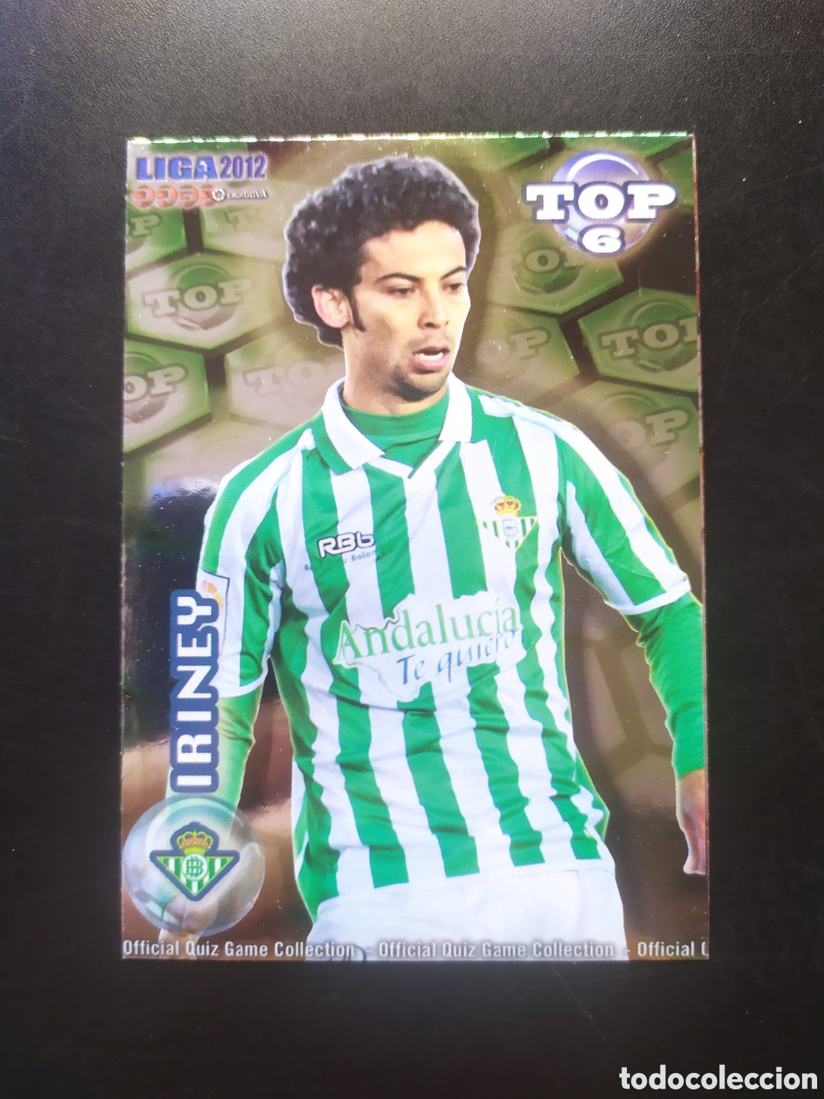 Figurine di Calcio: Mundicromo fichas Liga 2011 2012 11 12 Iriney top brillo verde n&deg; 593 Real Betis