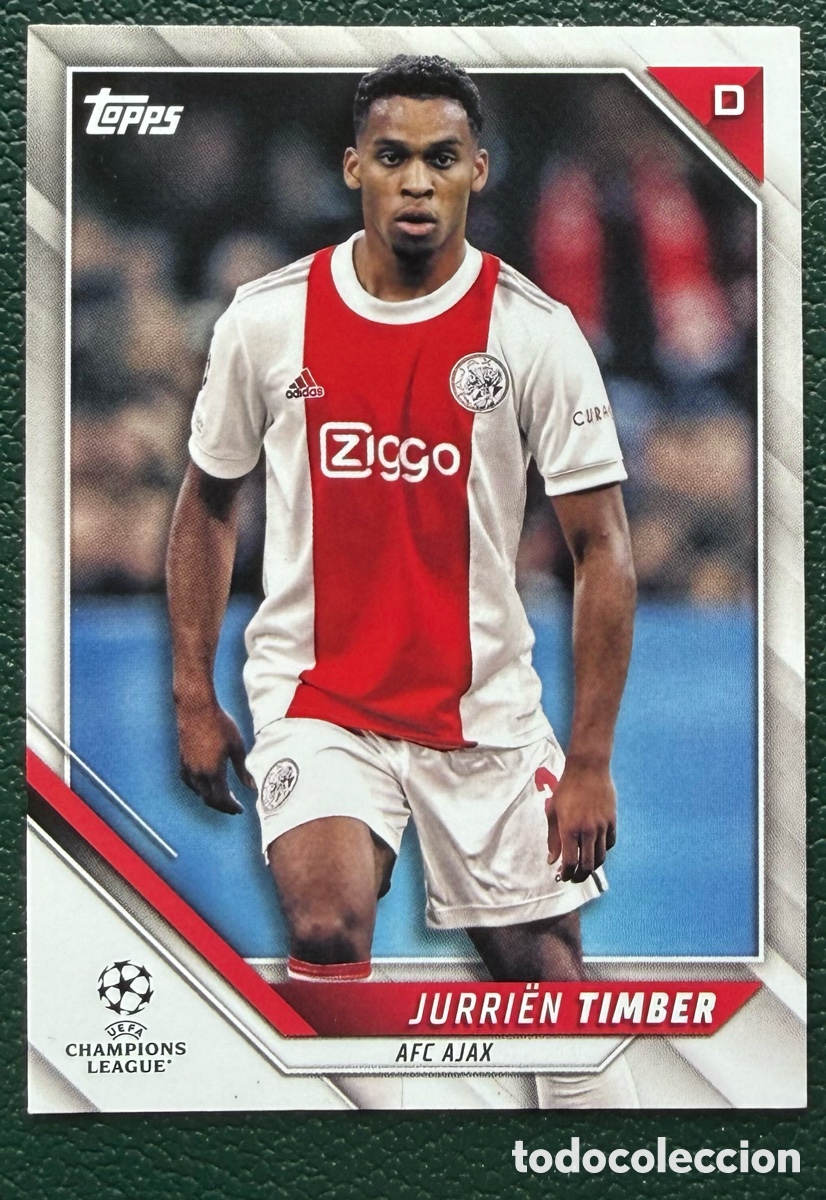 Cromos de f&uacute;tbol: 98 JURRIEN TIMBER AFC AJAX FICHAS ALBUM TOPPS UEFA CHAMPIONS LEAGUE 2021 2022 21 22