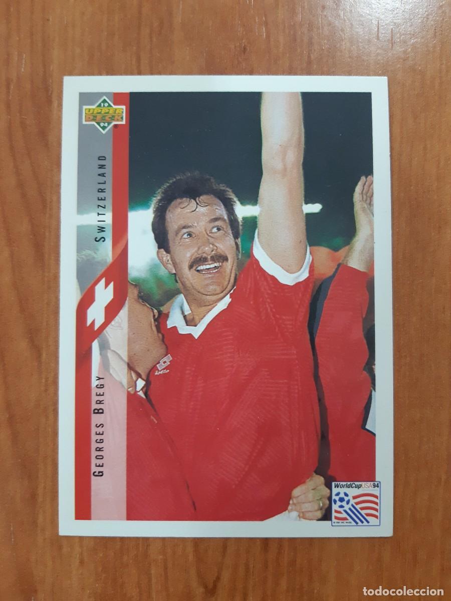 Cromos de f&uacute;tbol: N&deg;131 GEORGES BREGY SWITZERLAND SUIZA WORLD CUP USA 94 UPPER DECK 1994