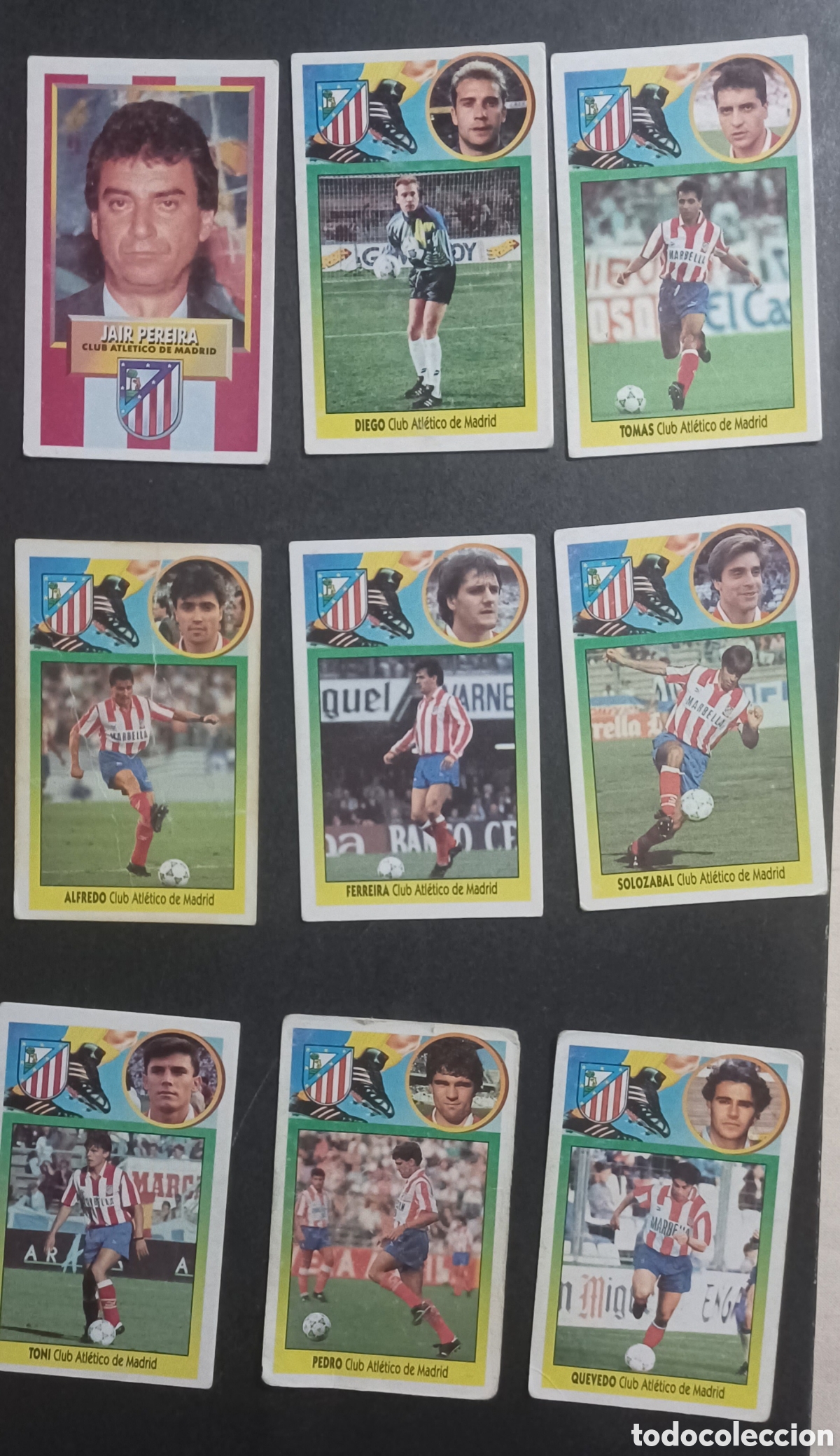 Cromos de f&uacute;tbol: LOTE 9 CROMOS DE CARTON ATLETI DE MADRID EDICIONES ESTE LIGA 93 94 ESPA&Ntilde;A FUTBOL