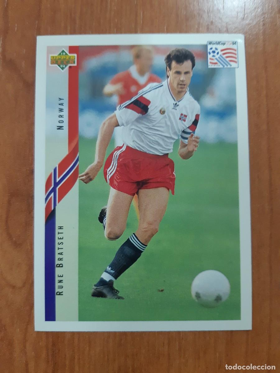 Cromos de f&uacute;tbol: N&deg;117 RUNE BRATSETH NORWAY NORUEGA WORLD CUP USA 94 UPPER DECK 1994