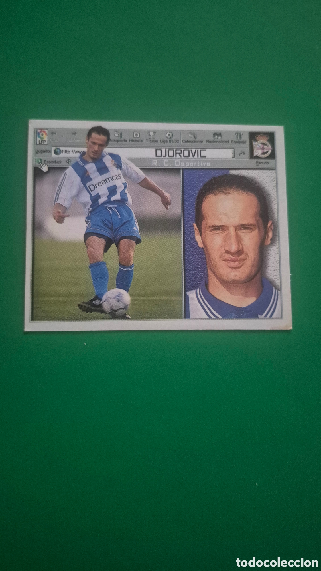 Cromos de f&uacute;tbol: DJOROVIC DEPORTIVO FICHAJE 2 LIGA ESTE 2001 2002 01 02 NUNCA PEGADO SIN PEGAR