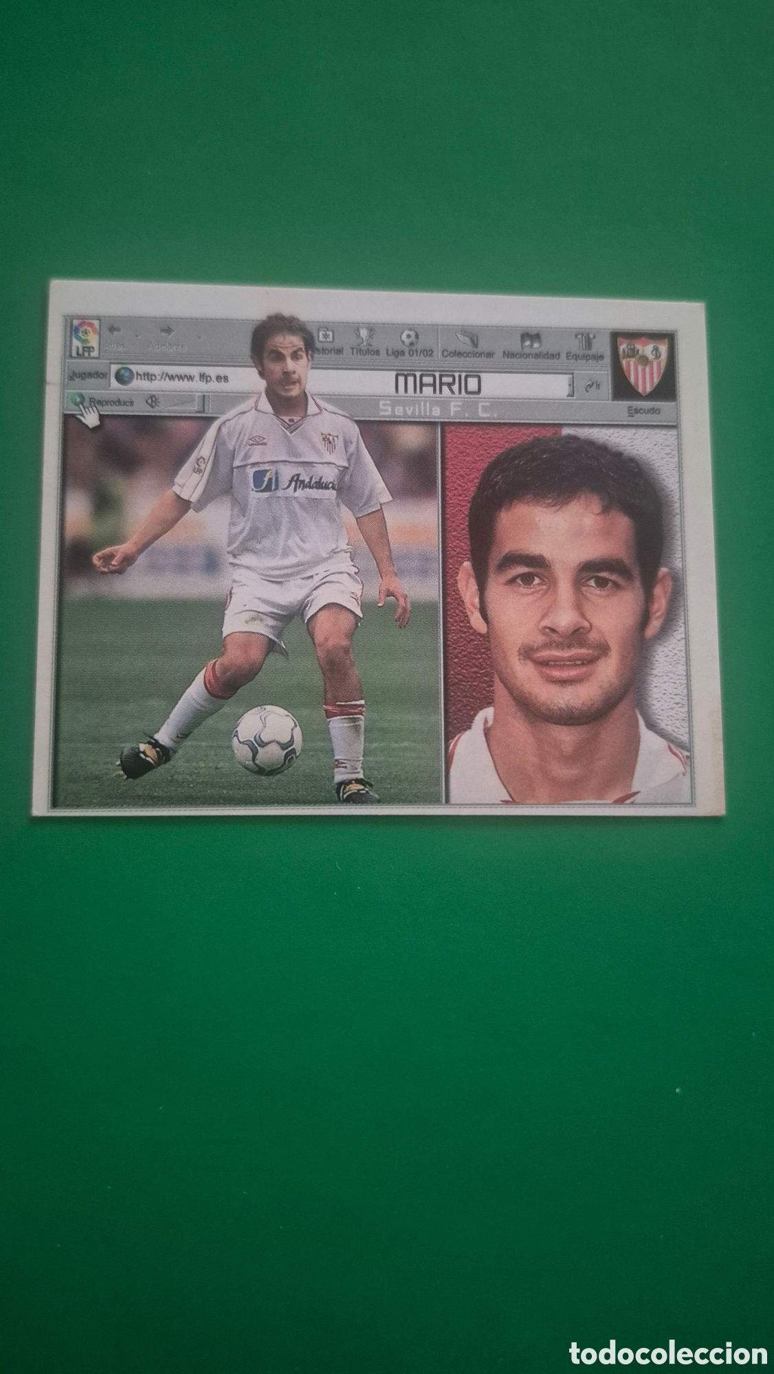 Cromos de f&uacute;tbol: MARIO SEVILLA FICHAJE 5 LIGA ESTE 2001 2002 01 02 NUNCA PEGADO SIN PEGAR