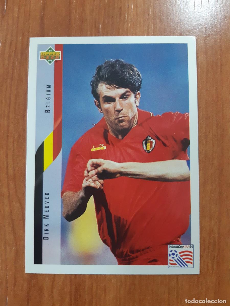 Fu&szlig;ball-Sticker: N&deg;113 DIRK MEDVED BELGIUM B&Eacute;LGICA WORLD CUP USA 94 UPPER DECK 1994