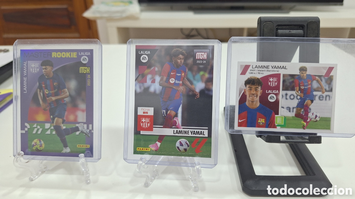 Cromos de f&uacute;tbol: LOTE 3 CROMOS ROOKIE LAMINE YAMAL 2023-24