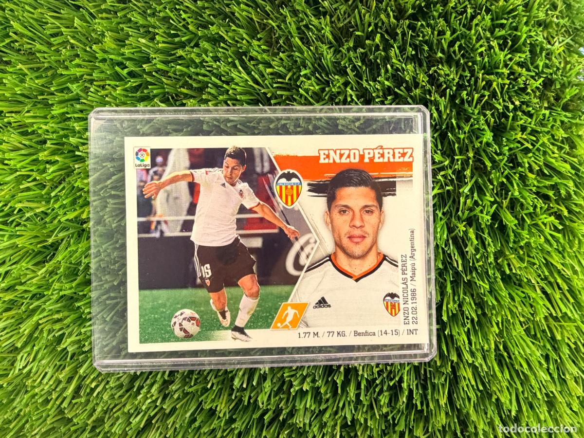 Cromos de f&uacute;tbol: N&ordm; 15 Enzo P&eacute;rez Valencia CF Liga Este 15 16