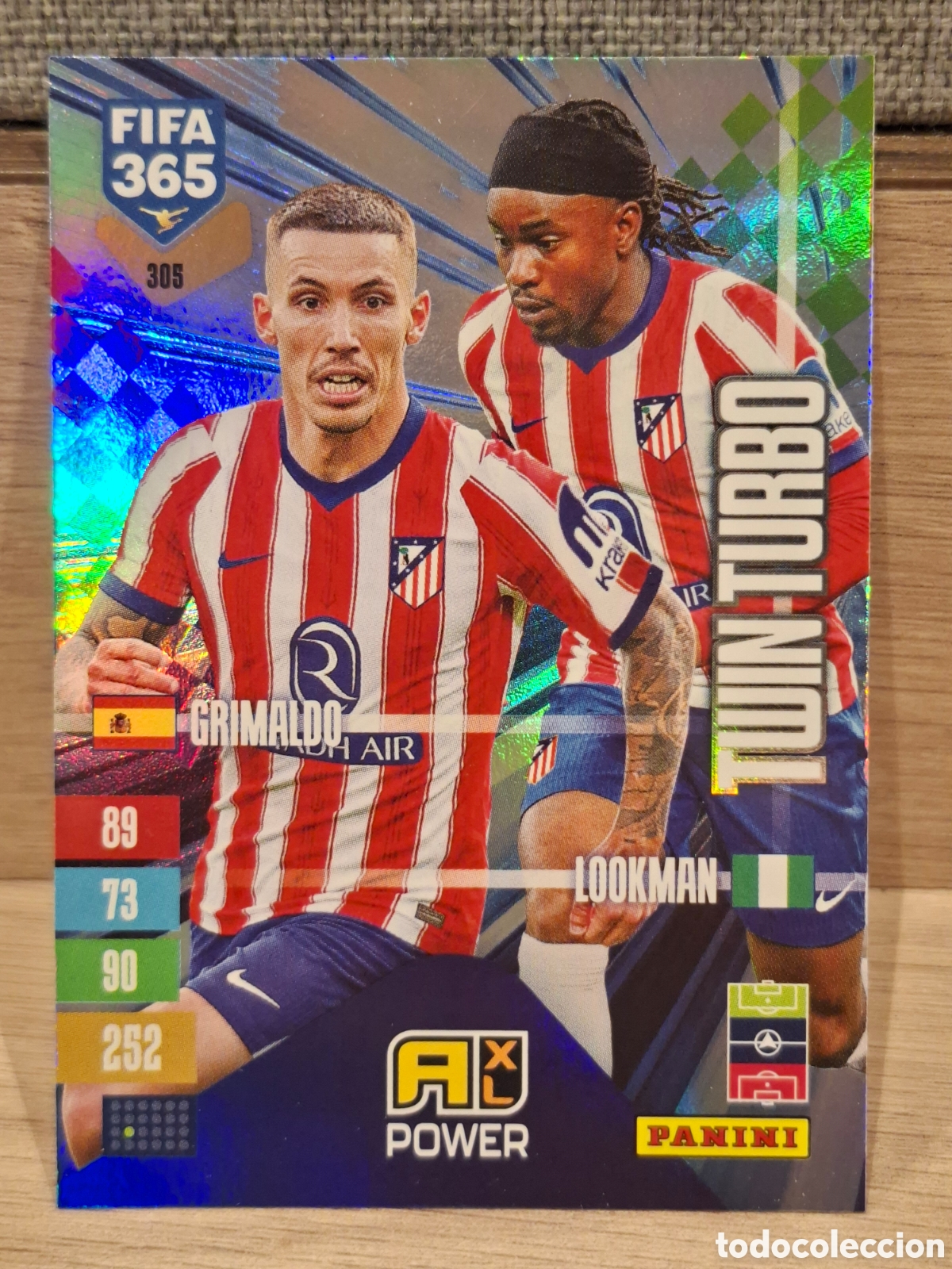 Cromos de f&uacute;tbol: #305 Grimaldo - Lookman - Twin turbo