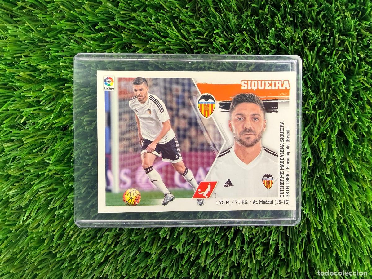 Cromos de f&uacute;tbol: N&ordm; 37 Siqueira Mercado de Invierno Valencia CF Liga Este 15 16