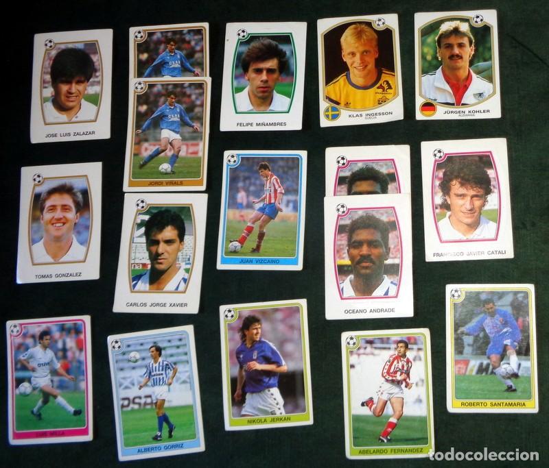Cromos de f&uacute;tbol: LOTE de 17 CROMOS LIGA F&Uacute;TBOL 92/93 PANINI ESPA&Ntilde;A. NUNCA PEGADOS.