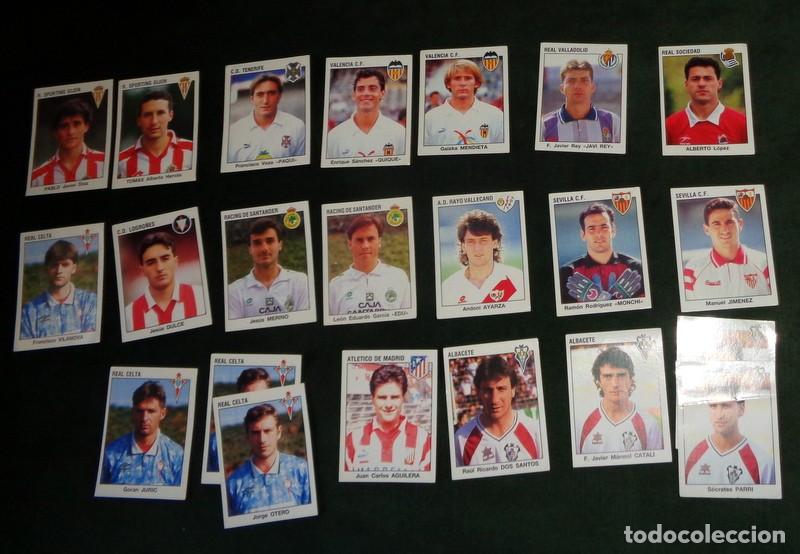 Cromos de f&uacute;tbol: LOTE de 22 CROMOS LIGA F&Uacute;TBOL 93/94 1993 1994 PANINI ESPA&Ntilde;A. NUNCA PEGADOS.