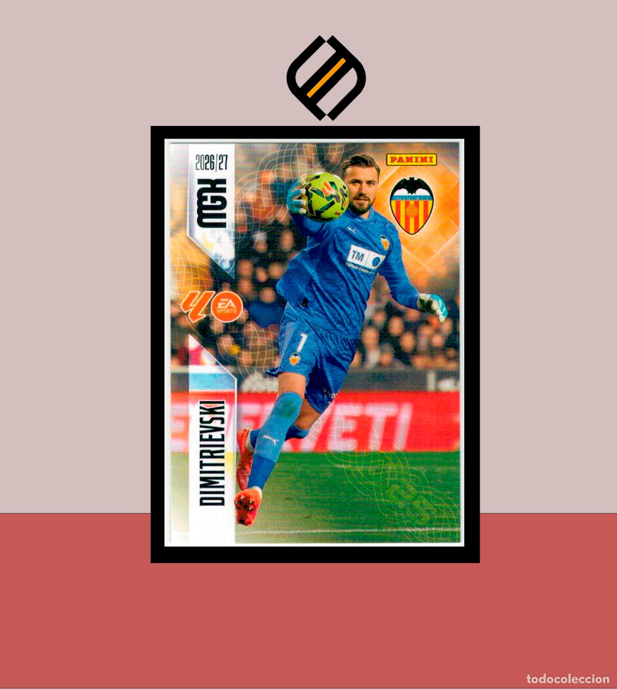 Cromos de f&uacute;tbol: MEGACRACKS 2026 2027 26 27 PANINI N&ordm; 344 DIMITRIEVSKI VALENCIA COLECCI&Oacute;N ALB&Uacute;M MGK