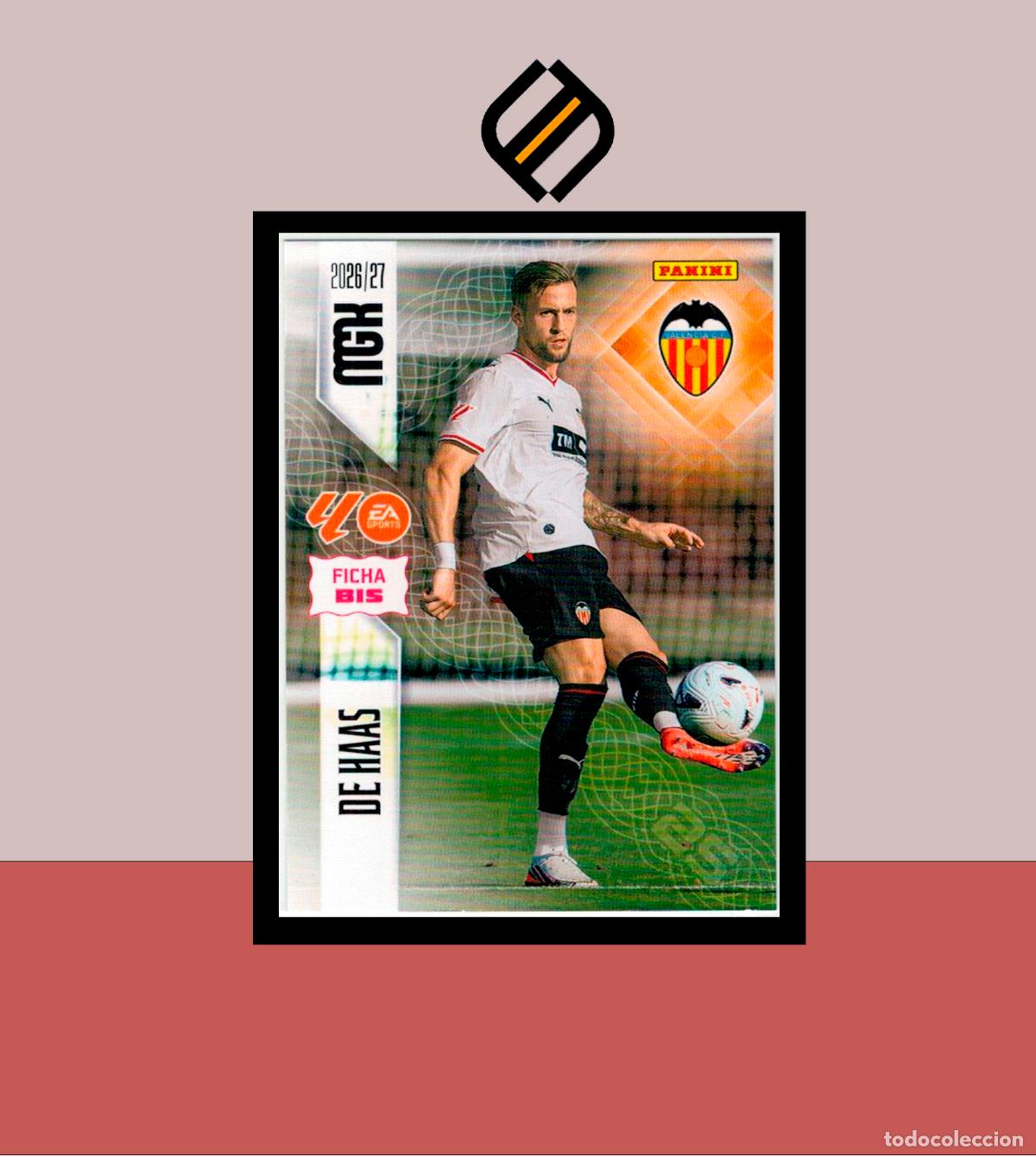 Cromos de f&uacute;tbol: MEGACRACKS 2026 2027 26 27 PANINI N&ordm; 350 BIS DE HAAS VALENCIA COLECCI&Oacute;N ALB&Uacute;M MGK 2 EDICI&Oacute;N
