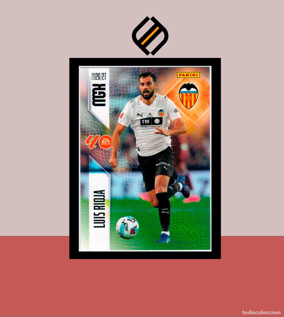 Cromos de f&uacute;tbol: MEGACRACKS 2026 2027 26 27 PANINI N&ordm; 355 LUIS RIOJA VALENCIA COLECCI&Oacute;N ALB&Uacute;M MGK