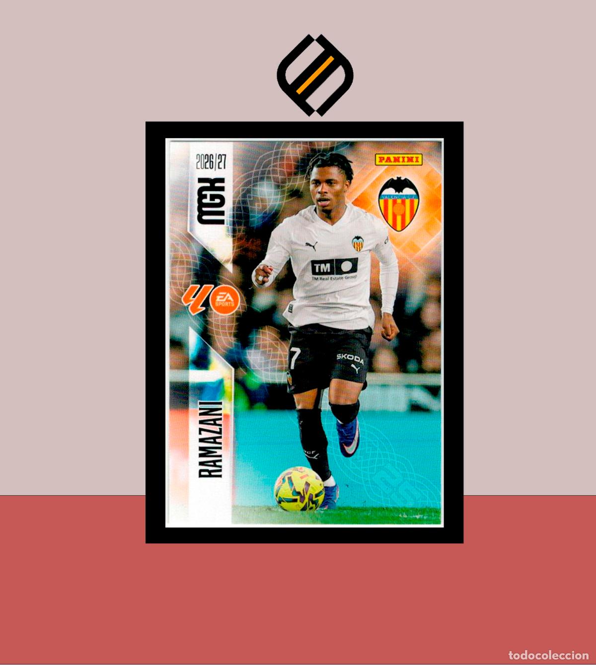 Cromos de f&uacute;tbol: MEGACRACKS 2026 2027 26 27 PANINI N&ordm; 357 RAMAZANI VALENCIA COLECCI&Oacute;N ALB&Uacute;M MGK