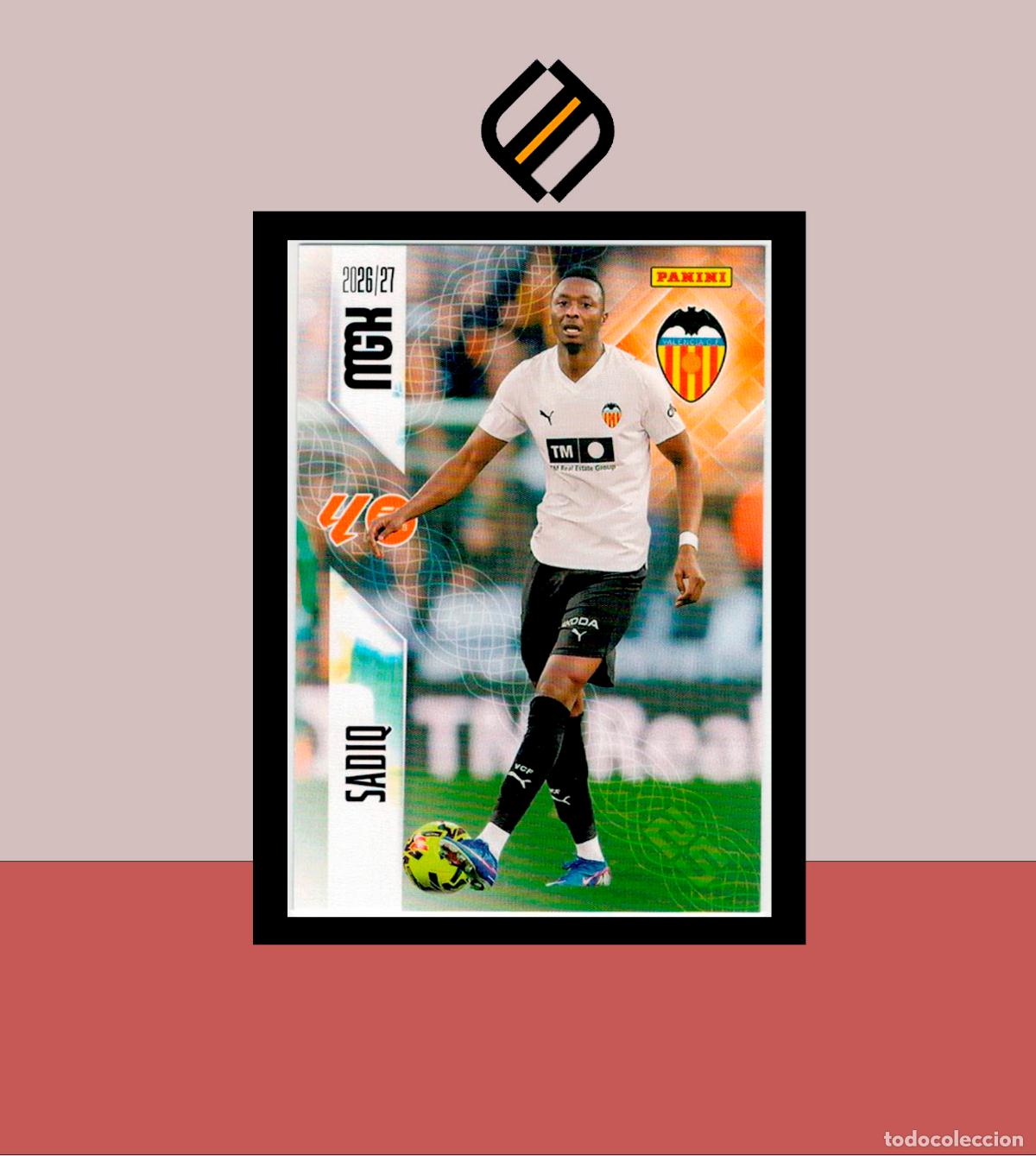 Cromos de f&uacute;tbol: MEGACRACKS 2026 2027 26 27 PANINI N&ordm; 360 SADIQ VALENCIA COLECCI&Oacute;N ALB&Uacute;M MGK