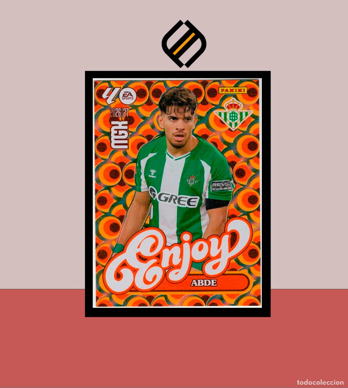 Cromos de f&uacute;tbol: MEGACRACKS 2026 2027 26 27 PANINI N&ordm; 379 ABDE REAL BETIS COLECCI&Oacute;N ALB&Uacute;M MGK ENJOY