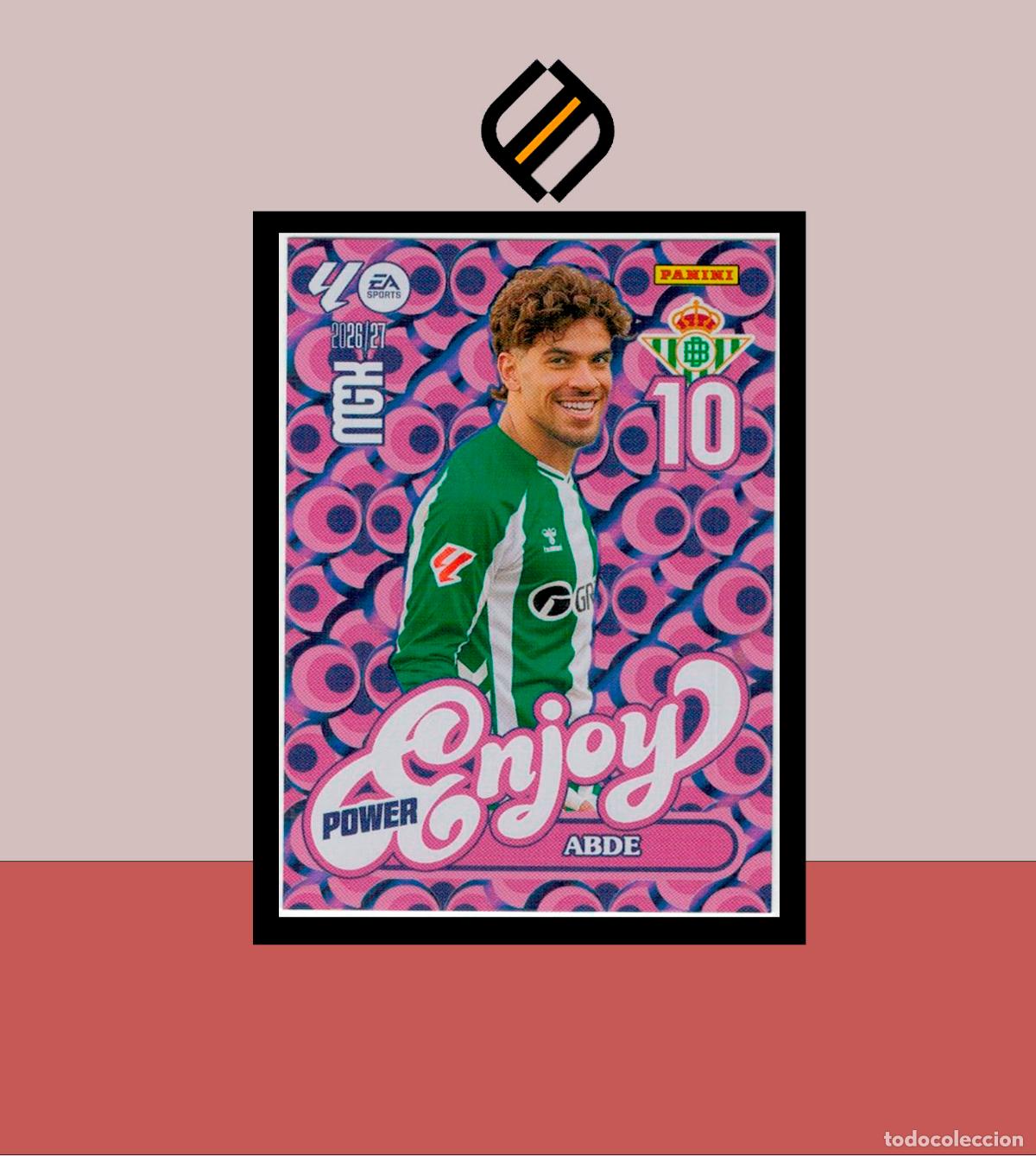 Cromos de f&uacute;tbol: MEGACRACKS 2026 2027 26 27 PANINI N&ordm; P379 379 ABDE REAL BETIS COLECCI&Oacute;N ALB&Uacute;M MGK ENJOY POWER