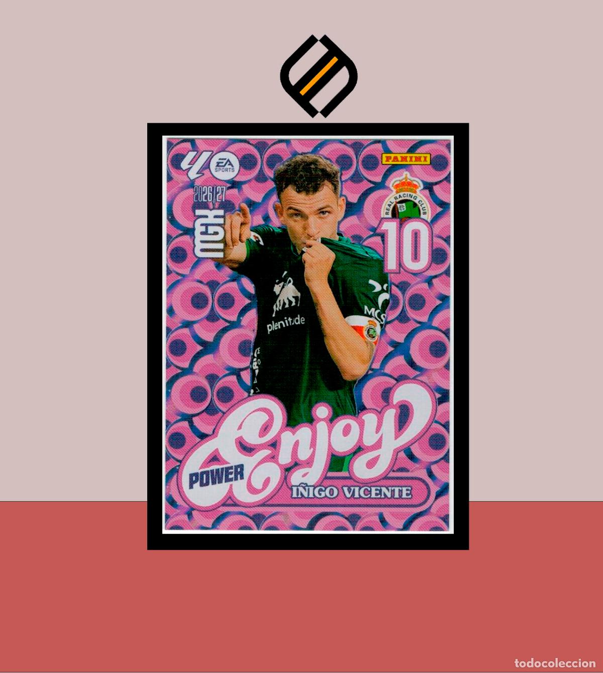 Cromos de f&uacute;tbol: MEGACRACKS 2026 2027 26 27 PANINI P383 383 &Iacute;&Ntilde;IGO VICENTE RACING SANTANDER COLECCI&Oacute;N MGK ENJOY POWER