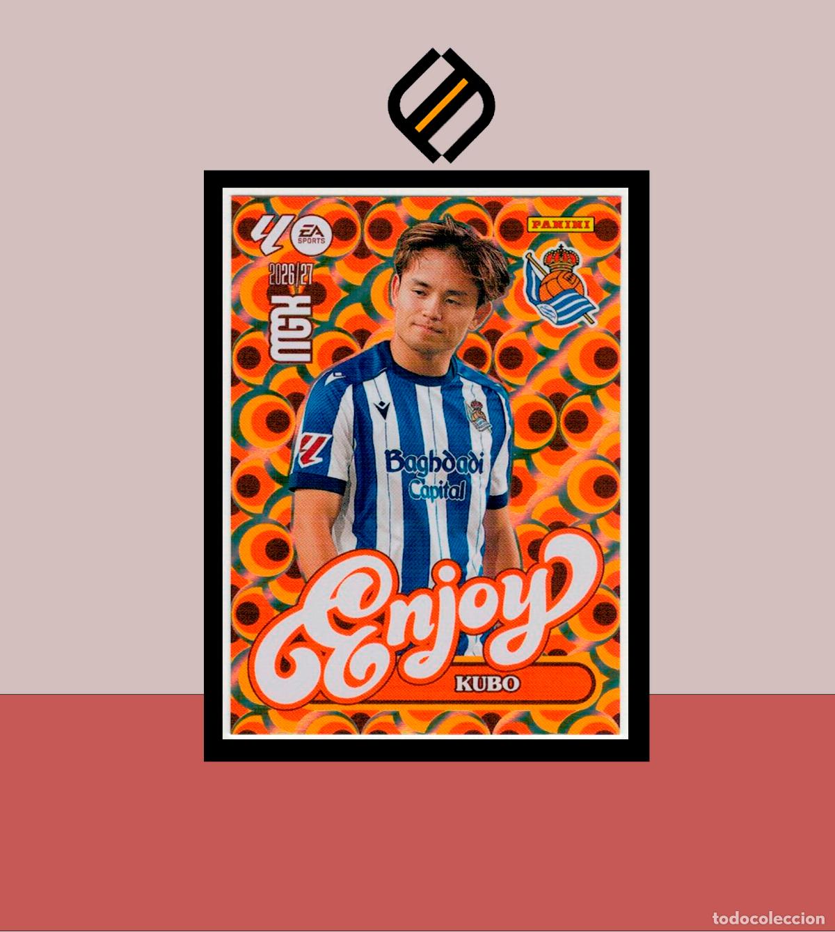 Cromos de f&uacute;tbol: MEGACRACKS 2026 2027 26 27 PANINI N&ordm; 384 KUBO REAL SOCIEDAD COLECCI&Oacute;N ALB&Uacute;M MGK ENJOY