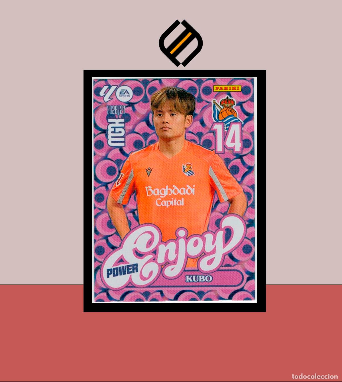 Cromos de f&uacute;tbol: MEGACRACKS 2026 2027 26 27 PANINI P384 384 KUBO REAL SOCIEDAD COLECCI&Oacute;N ALB&Uacute;M MGK ENJOY POWER