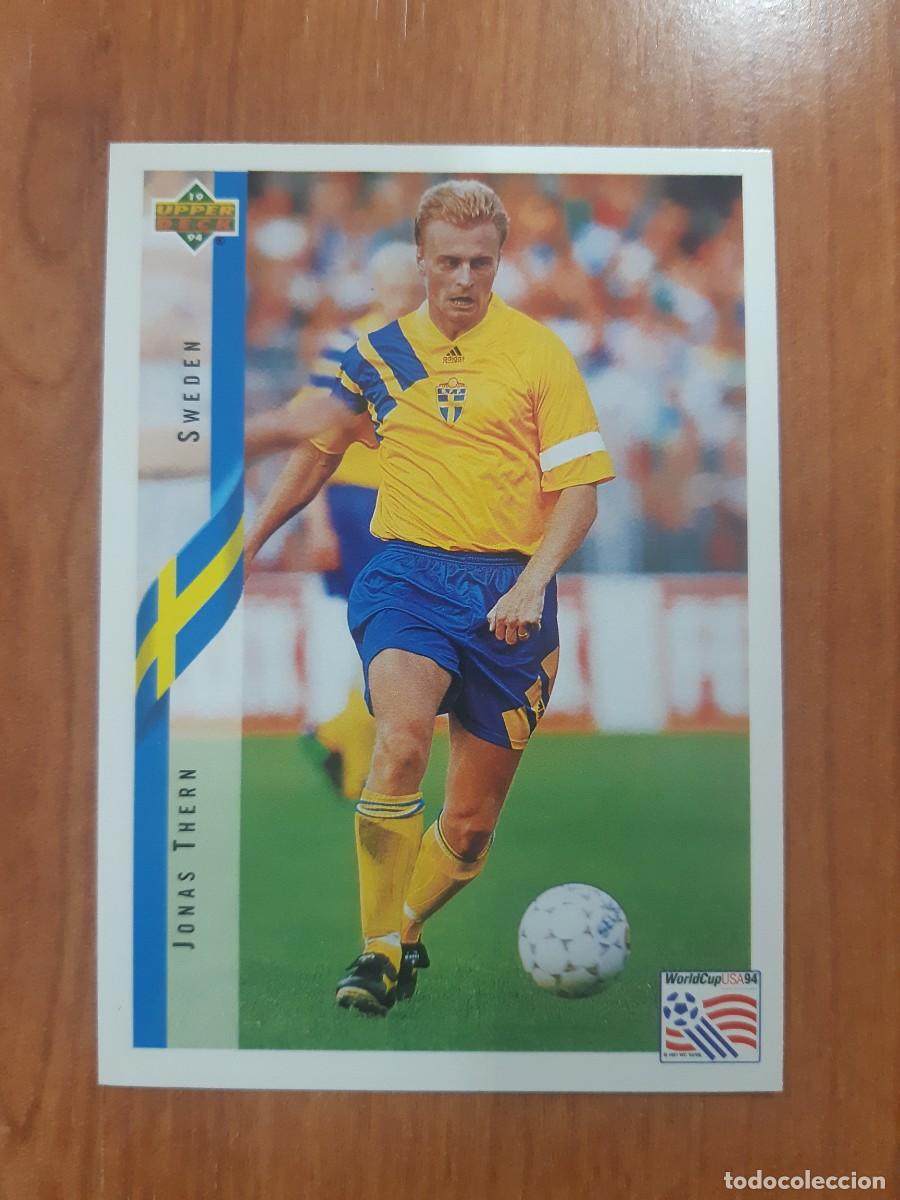 Cromos de f&uacute;tbol: N&deg;92 JONAS THERN SWEDEN SUECIA WORLD CUP USA 94 UPPER DECK 1994