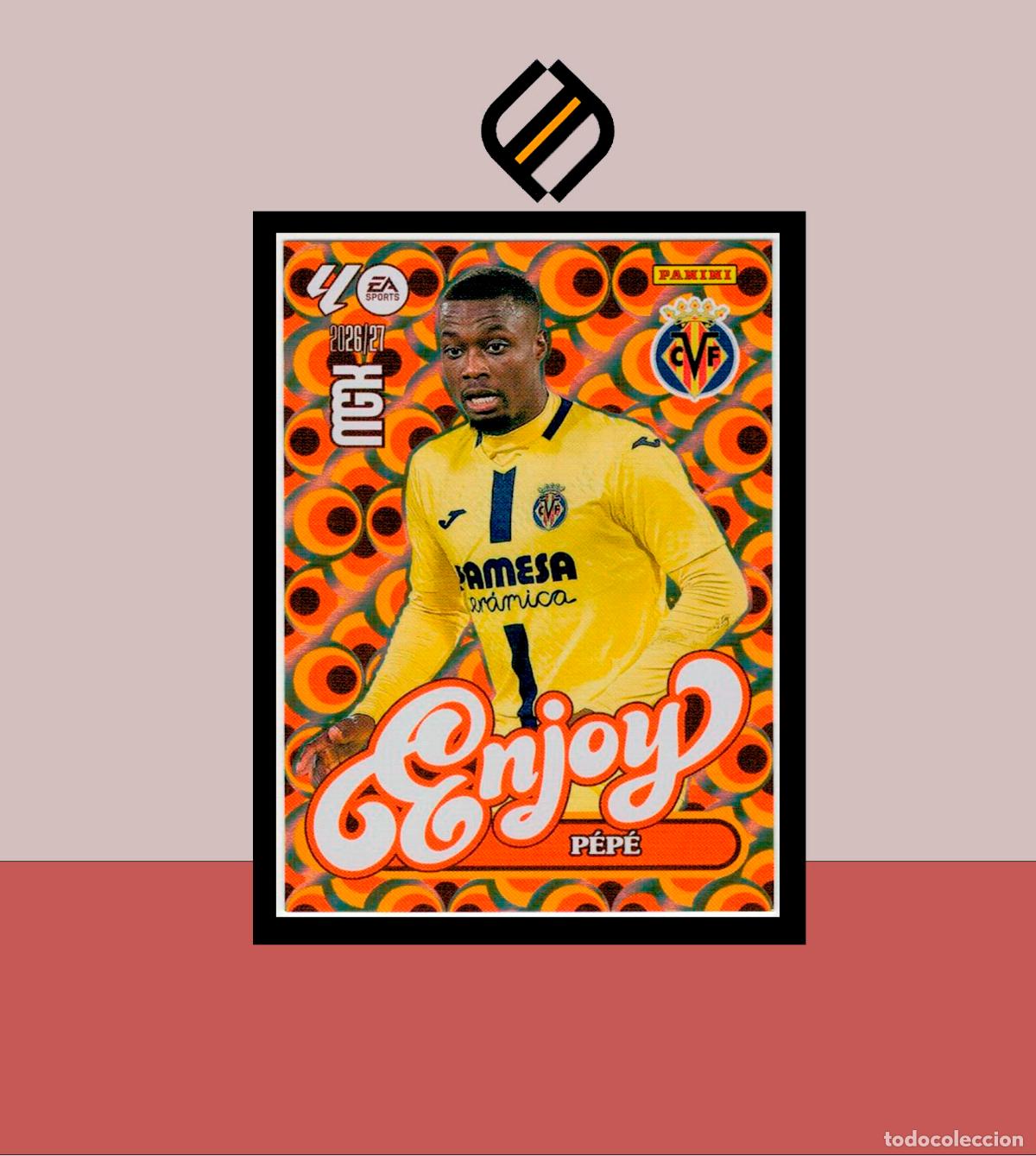 Cromos de f&uacute;tbol: MEGACRACKS 2026 2027 26 27 PANINI N&ordm; 386 PEPE VILLARREAL COLECCI&Oacute;N ALB&Uacute;M MGK ENJOY
