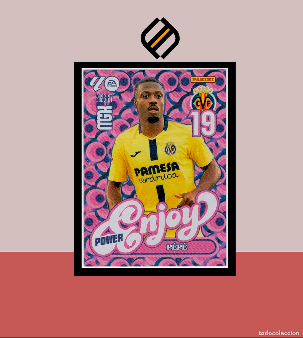 Cromos de f&uacute;tbol: MEGACRACKS 2026 2027 26 27 PANINI P386 386 PEPE VILLARREAL COLECCI&Oacute;N ALB&Uacute;M MGK ENJOY POWER
