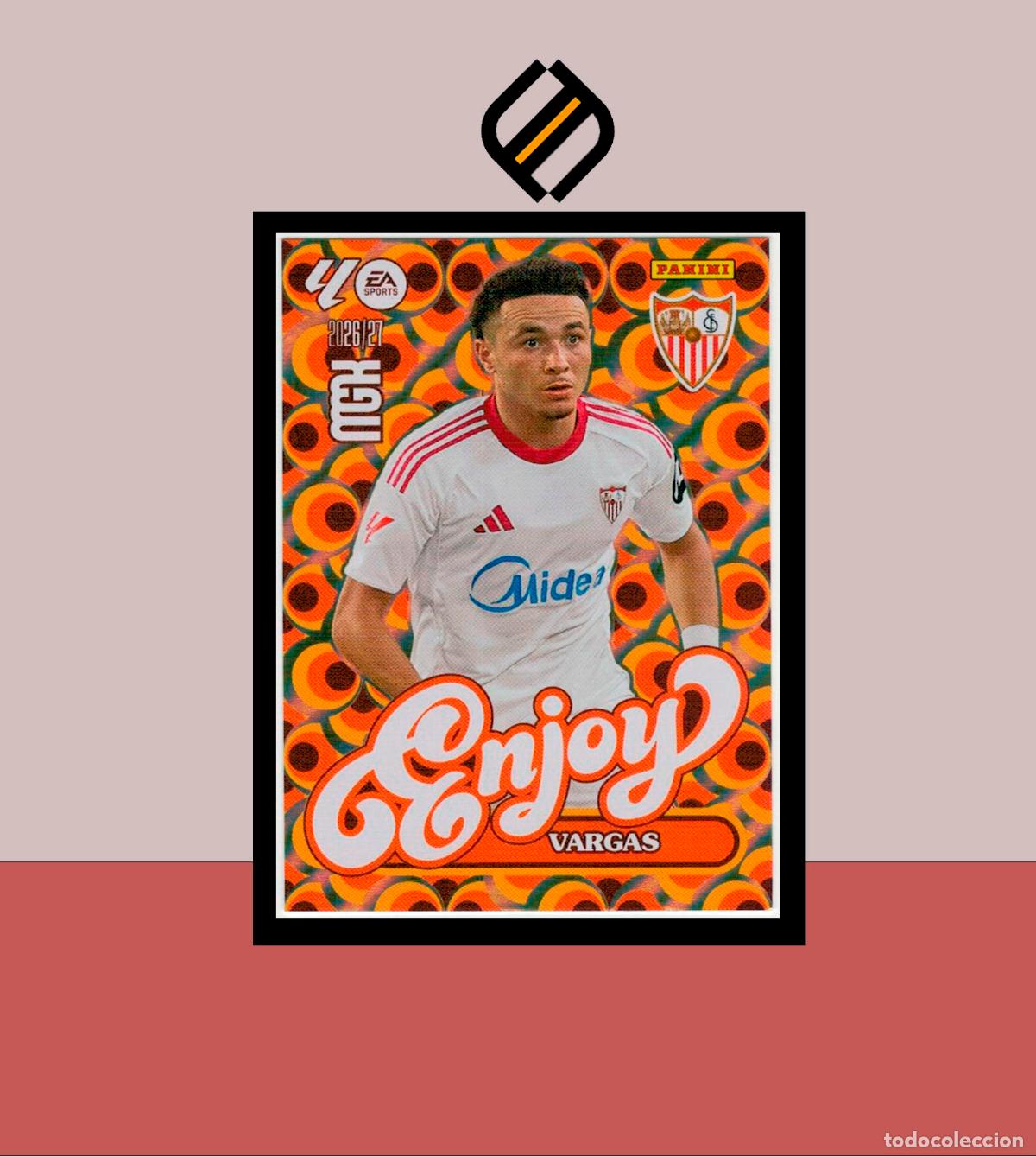 Cromos de f&uacute;tbol: MEGACRACKS 2026 2027 26 27 PANINI N&ordm; 387 VARGAS SEVILLA COLECCI&Oacute;N ALB&Uacute;M MGK ENJOY