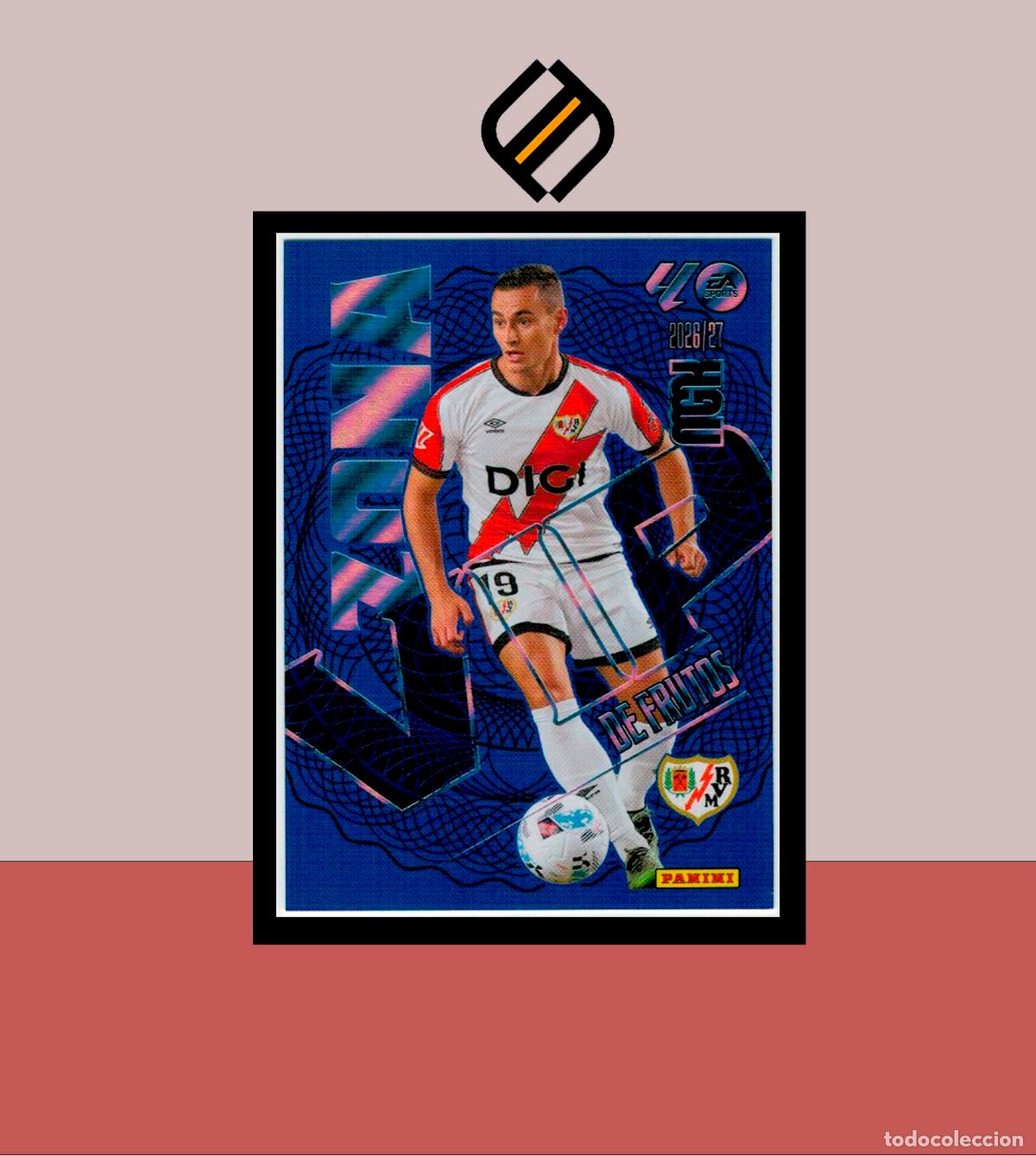 Cromos de f&uacute;tbol: MEGACRACKS 2026 2027 26 27 PANINI N&ordm; 392 DE FRUTOS RAYO VALLECANO COLECCI&Oacute;N ALB&Uacute;M MGK ZONA VIP