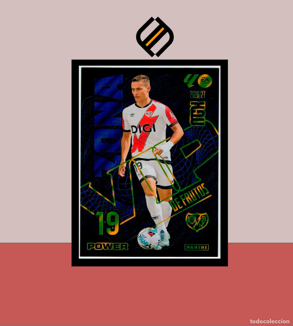 Cromos de f&uacute;tbol: MEGACRACKS 2026 2027 26 27 PANINI P392 392 DE FRUTOS RAYO VALLECANO COLECCI&Oacute;N MGK ZONA VIP POWER