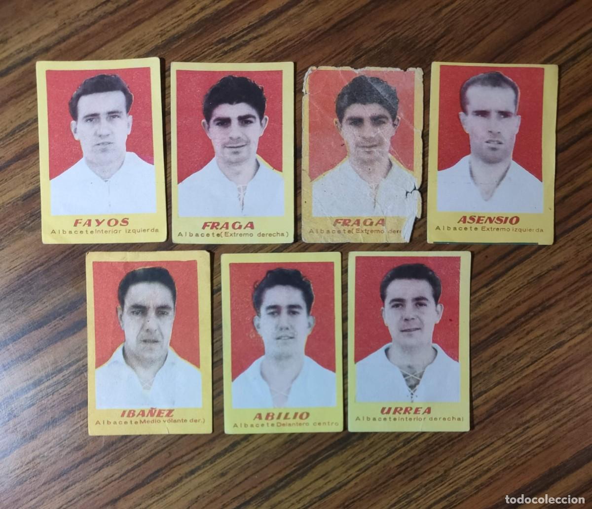 Cromos de f&uacute;tbol: LOTE 7 CROMOS FUTBOL CAMPEONES 1951 - ALBACETE
