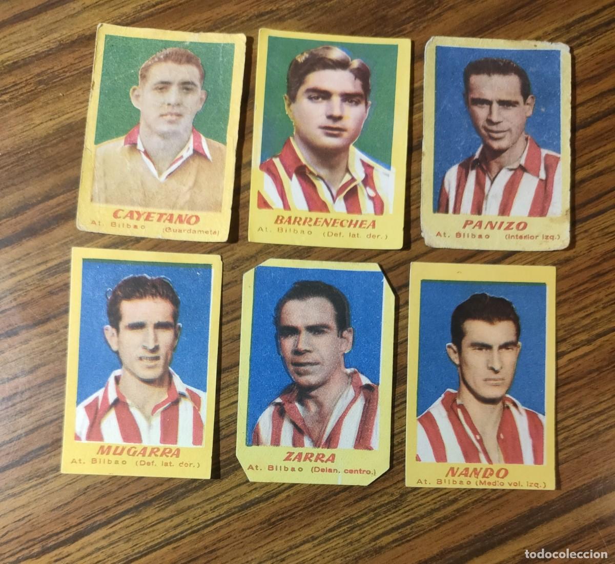 Cromos de f&uacute;tbol: LOTE 6 CROMOS FUTBOL CAMPEONES 1951 - AT BILBAO (INCLUYE ZARRA)