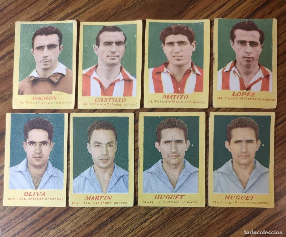 Cromos de f&uacute;tbol: LOTE 8 CROMOS FUTBOL CAMPEONES 1951 - AT TETUAN - MELILLA